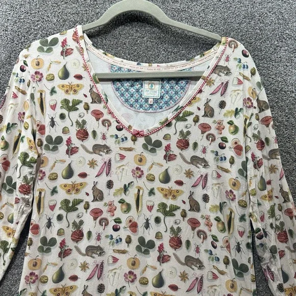 Pip Studio Amsterdam Lounge Dress Nightdress L Woodland Botanical Long Sleeve - Picture 6 of 11
